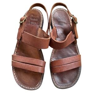 Tradate Daniel  Brown Leather Handmade Sandals 40
